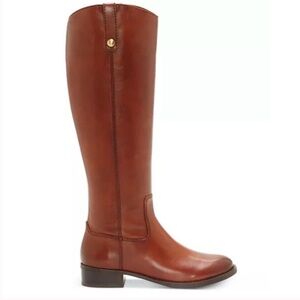 I.N.C. International Concepts Fawne Wide-Calf Leather Boots Cognac (Size 8)